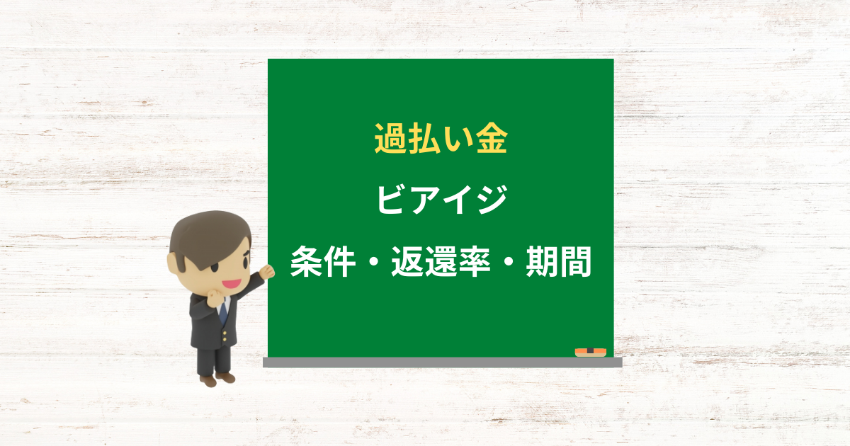 ビアイジの過払い金請求ができる条件・返還率・期間